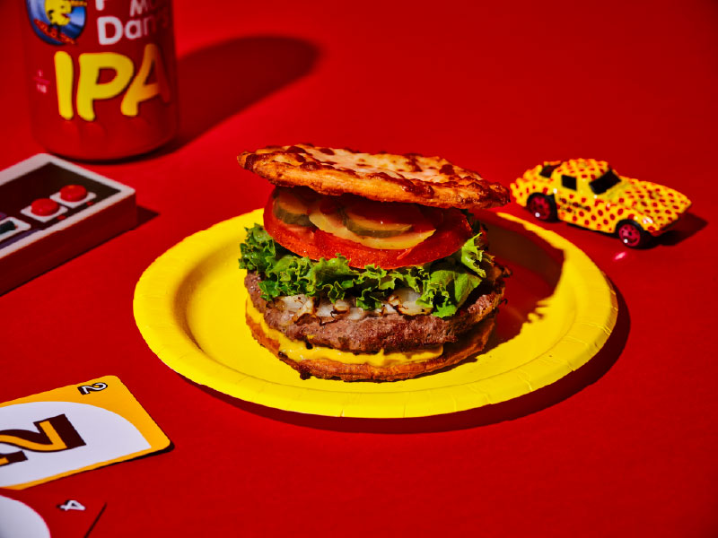 Pizza Man Dan's Pizza Burger